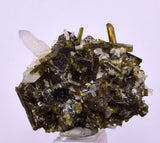3.4cms EPIDOTE QUARTZ CRYSTALS Miniature Peru Cluster Aesthetic Green Yellow Color Mineral Specimen C994