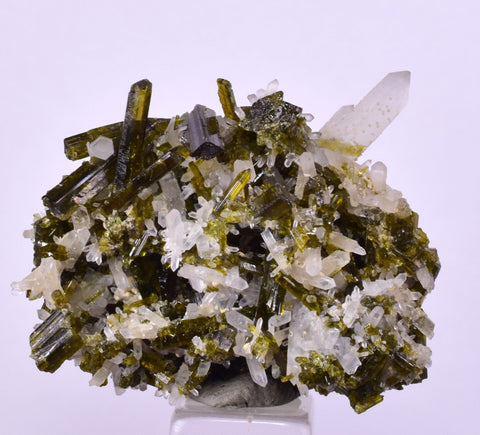 3.4cms EPIDOTE QUARTZ CRYSTALS Miniature Peru Cluster Aesthetic Green Yellow Color Mineral Specimen C994