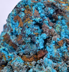 10.7cms  QUARTZ CHRYSOCOLLA TENTADORA Mine Peru Grape Botryoidal Stalactite Crystals Rare Ajoite (?)Mineral Specimen Collectors C06
