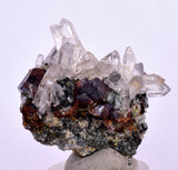 3.4cms HEMATITE QUARTZ CRYSTALS Peru Mineral Spacimen Collector X18