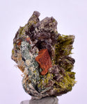 2.7cms AXINITE EPIDOTE  HEMATITE Crystals Cluster Prehnite Peru Mineral Specimen Collectors C997