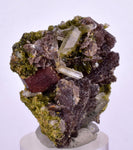3.2cms AXINITE EPIDOTE  HEMATITE Crystals Cluster Prehnite Peru Mineral Specimen Collectors C998