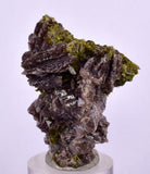 4.4cms AXINITE EPIDOTE QUARTZ Crystals Cluster Prehnite Peru Mineral Specimen Collectors C05
