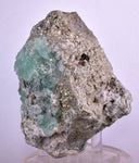 9.4cms GREEN FLUORITE CRYSTALS Pyrite Quartz Peru Huanzala Shiny Mineral Specimen K90