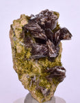 4.3cms AXINITE QUARTZ CRYSTALS Cluster Prehnite Peru Mineral Specimen Collectors A572