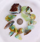 52Grams Lot BLUE OPAL ROUGH Peru Rough Scenic Quality Translucent Jewelry O747