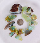 52Grams Lot BLUE OPAL ROUGH Peru Rough Scenic Quality Translucent Jewelry O747