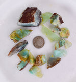 52Grams Lot BLUE OPAL ROUGH Peru Rough Scenic Quality Translucent Jewelry O747