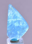 7carats BLUE OPAL CABOCHON Pendant Wire Wrap Caribean Turquoise Color Peru B79