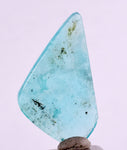 7carats BLUE OPAL CABOCHON Pendant Wire Wrap Caribean Turquoise Color Peru B79
