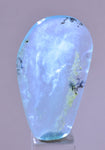 17carats BLUE OPAL CABOCHON Pendant Wire Wrap Caribean Turquoise Color Peru B80