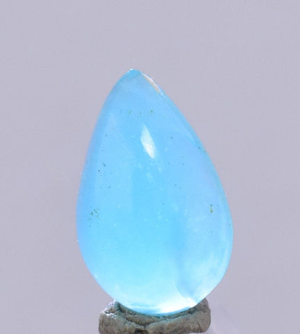 0.5carats BLUE OPAL CABOCHON Pendant Wire Wrap Caribean Turquoise Color Peru B82