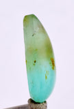 4carats BLUE OPAL CABOCHON Pendant Wire Wrap Caribean Turquoise Color Peru B84