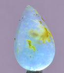 4carats BLUE OPAL CABOCHON Pendant Wire Wrap Caribean Turquoise Color Peru B84