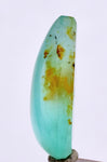 4carats BLUE OPAL CABOCHON Pendant Wire Wrap Caribean Turquoise Color Peru B84