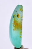 4carats BLUE OPAL CABOCHON Pendant Wire Wrap Caribean Turquoise Color Peru B84