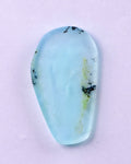 17carats BLUE OPAL CABOCHON Pendant Wire Wrap Caribean Turquoise Color Peru B80