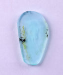 17carats BLUE OPAL CABOCHON Pendant Wire Wrap Caribean Turquoise Color Peru B80