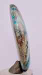 150carats BLUE CHRYSOCOLLA QUARTZ Malachite Peru Scenic Cabochon Pendant B85