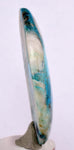 135carats BLUE CHRYSOCOLLA QUARTZ Malachite Peru Scenic Cabochon Pendant B86