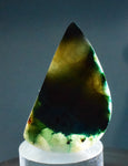 37.5carats BLUE CHRYSOCOLLA QUARTZ Malachite Peru Scenic Cabochon Pendant B87