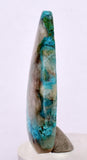 37.5carats BLUE CHRYSOCOLLA QUARTZ Malachite Peru Scenic Cabochon Pendant B87