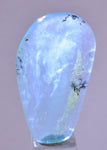17carats BLUE OPAL CABOCHON Pendant Wire Wrap Caribean Turquoise Color Peru B80