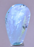 17carats BLUE OPAL CABOCHON Pendant Wire Wrap Caribean Turquoise Color Peru B80