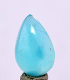 0.5carats BLUE OPAL CABOCHON Pendant Wire Wrap Caribean Turquoise Color Peru B82