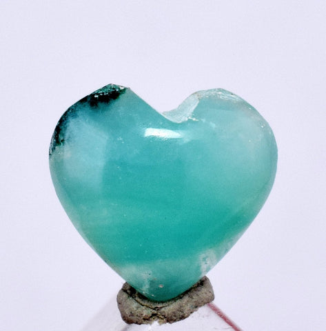 1.5carats BLUE OPAL CABOCHON Pendant Wire Wrap Caribean Turquoise Color Peru B83