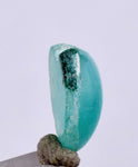 1.5carats BLUE OPAL CABOCHON Pendant Wire Wrap Caribean Turquoise Color Peru B83