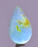 4carats BLUE OPAL CABOCHON Pendant Wire Wrap Caribean Turquoise Color Peru B84