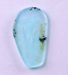 17carats BLUE OPAL CABOCHON Pendant Wire Wrap Caribean Turquoise Color Peru B80