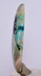 135carats BLUE CHRYSOCOLLA QUARTZ Malachite Peru Scenic Cabochon Pendant B86
