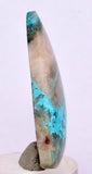 37.5carats BLUE CHRYSOCOLLA QUARTZ Malachite Peru Scenic Cabochon Pendant B87