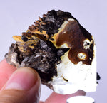 6.1cms RED LIMONITE MARCASITE Quartz Goethite Crystals Peru Mineral Specimen Q373