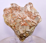 6.1cm RED ORANGE STILBITE Laumontite Calcite Crystals Peru Mineral Specimen F426