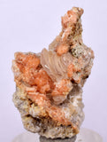 3.6cm RED ORANGE STILBITE Laumontite Calcite Crystals Peru Mineral Specimen F427