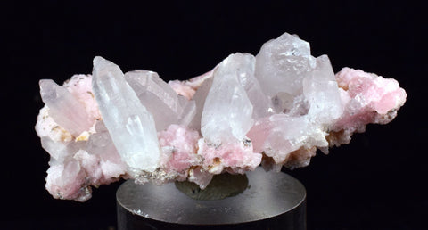 4.8cms RHODOCHROSITE ROSETTE QUARTZ Peru Crystals Needles Mineral Specimen R655
