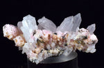 4.8cms RHODOCHROSITE ROSETTE QUARTZ Peru Crystals Needles Mineral Specimen R655