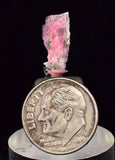 1.5cms PINK RHODONITE CRYSTALS Quartz Pyrite Miniature Peru Bright Chiurucu Mine Mineral Specimen R636