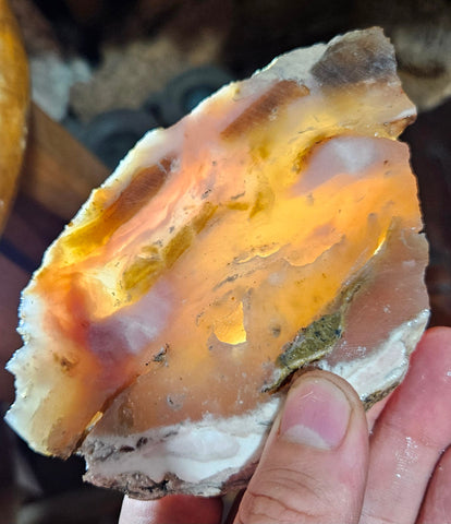 250Grams PINK OPAL HONEY Opa Slab Rough Jewelry Pendant Peru P268