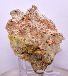 6.1cm RED ORANGE STILBITE Laumontite Calcite Crystals Peru Mineral Specimen F426