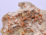 6.1cm RED ORANGE STILBITE Laumontite Calcite Crystals Peru Mineral Specimen F426