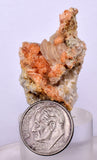 3.6cm RED ORANGE STILBITE Laumontite Calcite Crystals Peru Mineral Specimen F427