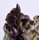 5.3cms AXINITE EPIDOTE QUARTZ Crystals Cluster Prehnite Peru Mineral Specimen Collectors AZ580