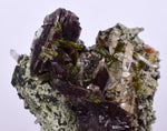 5.3cms AXINITE EPIDOTE QUARTZ Crystals Cluster Prehnite Peru Mineral Specimen Collectors AZ580
