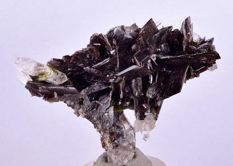 5.6cms AXINITE QUARTZ CRYSTALS Epidote Cluster Prehnite Peru Mineral Specimen Collectors AZ581