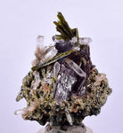 5.2cms AXINITE QUARTZ CRYSTALS Epidote Cluster Prehnite Peru Mineral Specimen Collectors AZ582