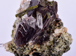 5.2cms AXINITE QUARTZ CRYSTALS Epidote Cluster Prehnite Peru Mineral Specimen Collectors AZ582